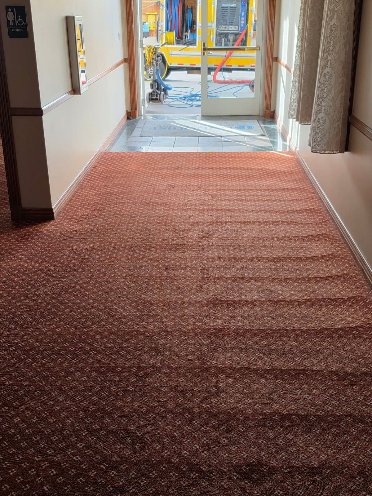 Commercial Carpet Cleaning Success – Before and After image
